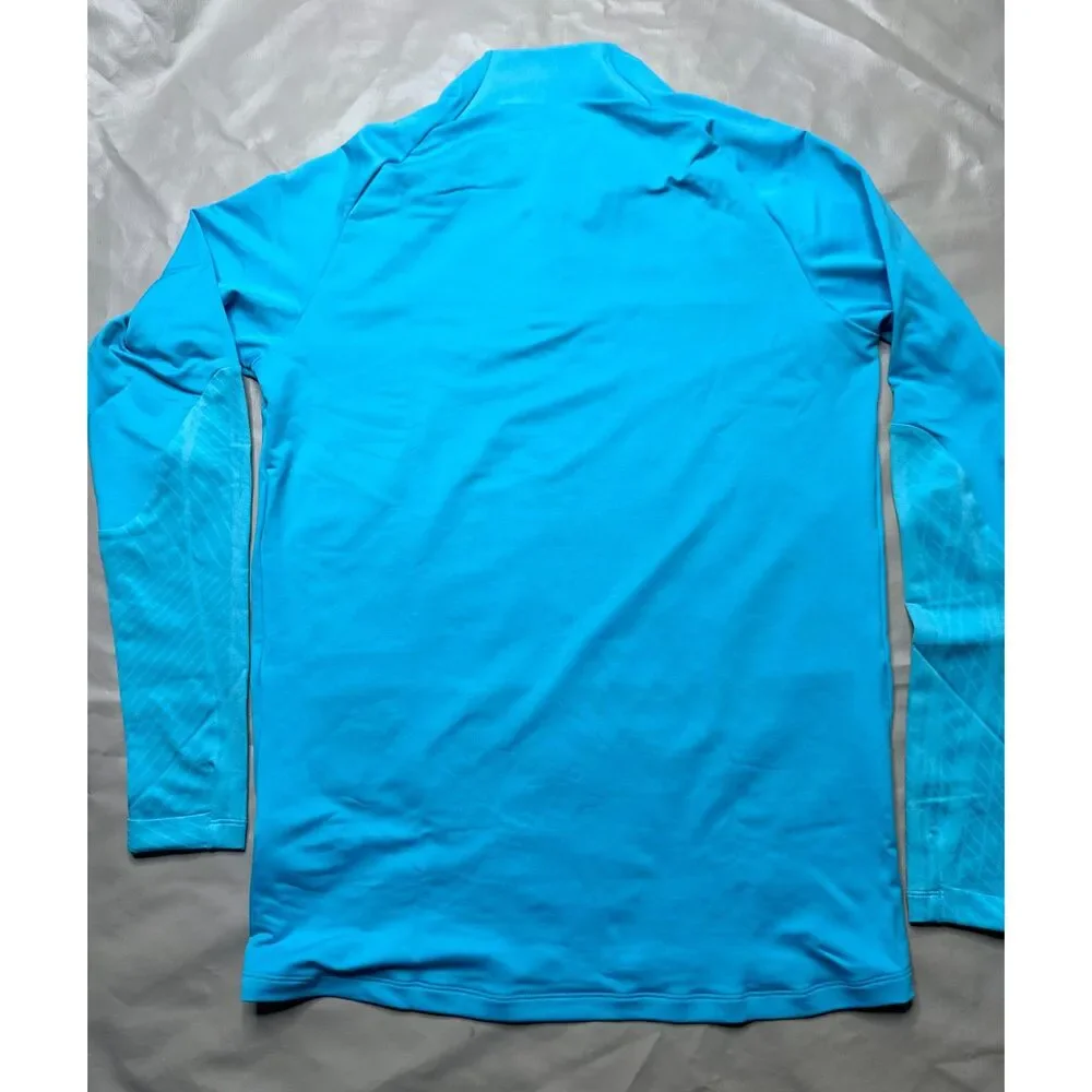 Nike Dri FIT Strike 1/4 Zip Soccer Drill Top Baltic Blue DV9225-416 Men's Medium